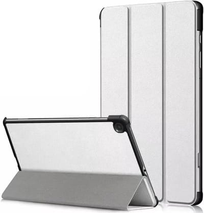 Hoes Geschikt voor Samsung Galaxy Tab A 10.1 2019 (T510)hoes Wit - Smart Tri-Fold Bookcase
