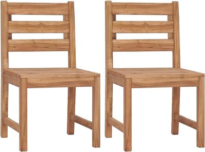 Tuinstoelen Hout - Stoelen Buiten - Buiten Ontspannen - Fijn Geslepen Teak - 50 x 59 x 90 cm - Bruin