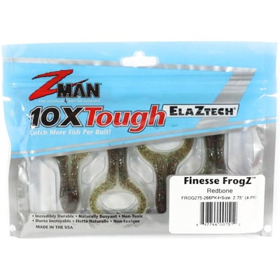 Zman Zacht kunstaas Finesse FrogZ 2,75 Inch 4/Pack Redbone Glow (1512) blue