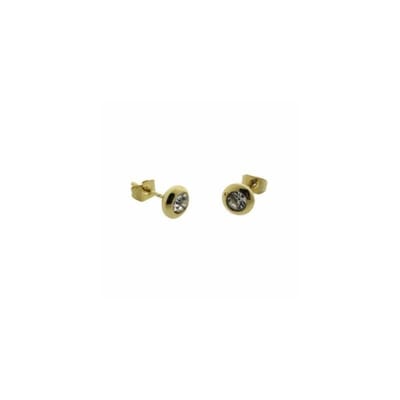 Aramat Jewels | Oorbellen | Elegante RVS Oorbellen met Transparante steen | | | | | | Kinderen, Volwassenen | Verkleurd niet