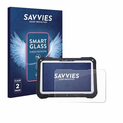 2 Stuks Savvies Screenprotector - geschikt voor Panasonic Toughbook FZ-G2 / Toughbook G2 - beschermfolie glas transparant