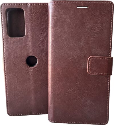 Portemonnee Bookcase Hoesje Geschikt voor: Motorola Moto G62 5G - Bruin