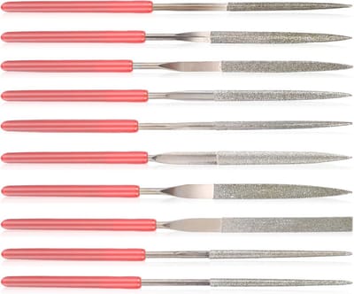 10-delige set Mini Diamantfiles - Hoogwaardige naaldvijlen voor Metaal, Hout, Steen en Kunststof