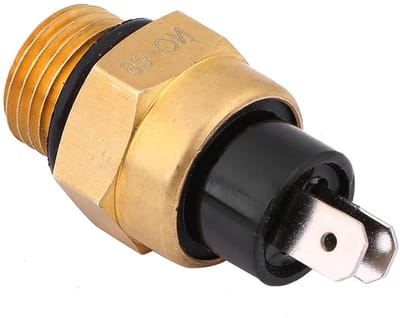 Koelventilator Thermoschakelaar - Directe Vervanging - Motoronderhoud - Stabiele Prestaties - 4.4 x 2.1 cm - Geel Zwart