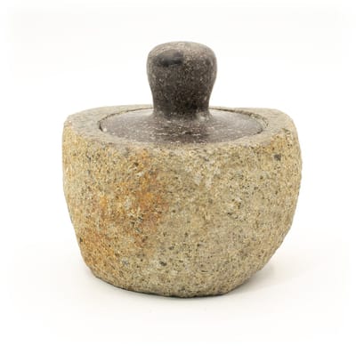 Natuurlijke rivierstenen grondpot - middelgroot (ongeveer 12x8 cm)