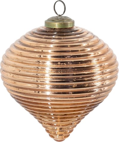HomeBound by KY | Glazen kerstbal copper | 12,5x12,5cm | kerstbal