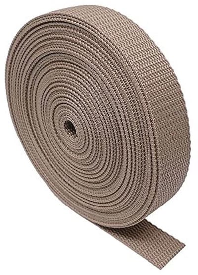 Zware Webbing Strap Tape - 5 meter voor Bagage, Rugzakken en Accessoires - Warm Taupe, 25mm
