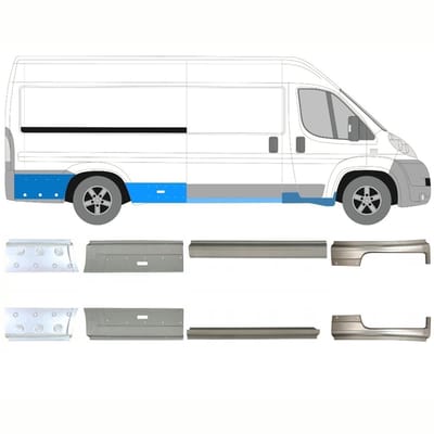 Reparatie dorpel voor Fiat Ducato 2006-2025 / Links + Rechts / Set