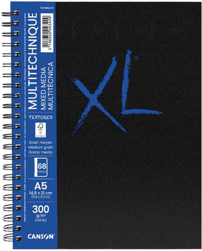 Canson schetsboek A5 mixed media textured hardcover