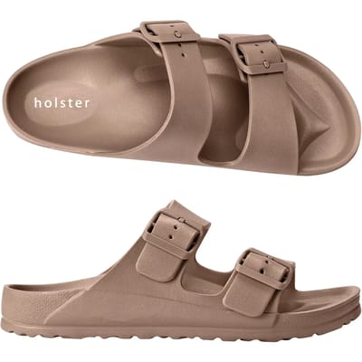 Holster Holster Sundreamer - Vegan Slides - Podologisch Goedgekeurd Slipper BRUIN - Maat 39