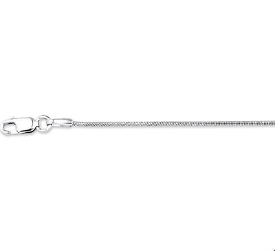 The Jewelry Collection Ketting Slang Rond 1,0 mm - Goud