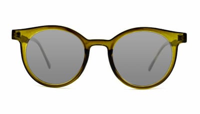 Vista Bonita CLASSIC – Zonneleesbril UV400 – Sterkte +0.50 – Kleur Army Green – Groot model – Eyecatcher – Ronde pasvorm – Flexveren - Inclusief bijpassende etui en doekje