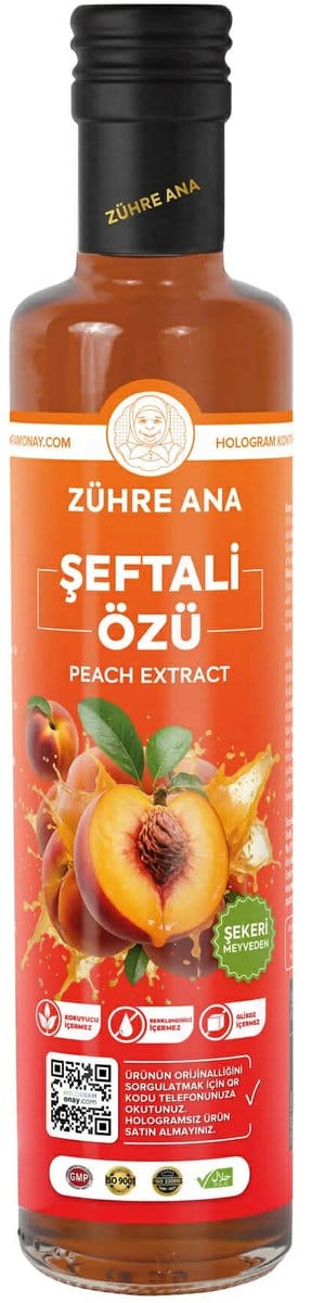 Zühre Ana Perzik Extract – Şeftali Özü 640 g – Natuurlijke Perziksiroop - Voor Drank, Yoghurt, Smoothies & Recepten