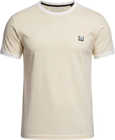 OMBRE T-shirt - Regular Fit - Katoen - Korte Mouw Crème S