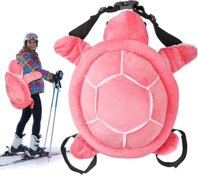 KZQ Schattige schildpadvormige billenbeschermer, geschikt voor skaten, skiën en rolschaatsen. Gevoerde schildpadvormige billenbeschermer, perfect voor skiën en rolschaatsen - roze.