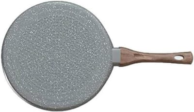 Pannenkoekenpan Omeletpan - Koekenpan Grillpan - Ontbijt Bereiden - Steenversterkte Coating - Ø18 22 26cm - Grijs