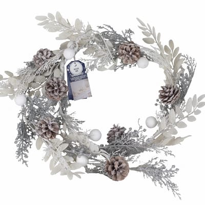 Ginger Ray - Ginger Ray - Silver & White Glitter – Slinger Zilveren en Witte Bladeren