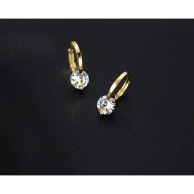 Boucles d'oreilles créoles en argent sterling 925 avec zircon pour femmes, jolis bijoux de fête, cadeaux, nouveauté gray