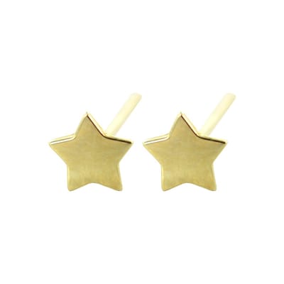 New Bling 9NBSAM-G190411 Gouden Oorknopjes - Dames - Ster - Glad - 4 x 4 mm - 14 Karaat - Goud