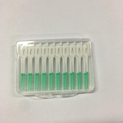 20 stuks Wegwerp Zachte Siliconen Interdentale Borstels Tanden Reiniging Tandheelkundige Prikker Borstel Mondverzorging gray