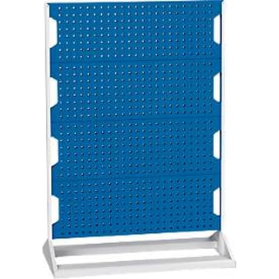 Perfo Rack, 8 geperforeerde panelen, B 1000 x D 550 x H 1450 mm, staal, lichtgrijs RAL 7035/genziana blauw RAL 5010
