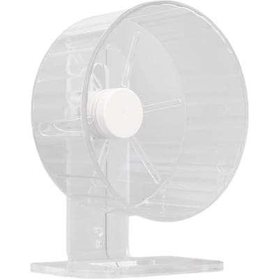 Stil Hamsterwiel met Standaard Voorkomt Slippen Transparant Acryl Hamster Oefening Renwiel Speelgoed voor Kleine Huisdieren Hamster white