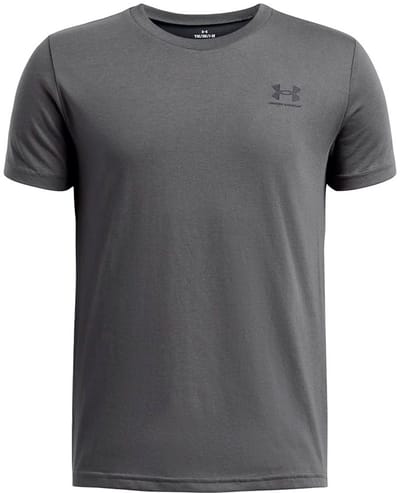 Under Armour UA B SPORTSTYLE LC SS Unisex Sportshirt - Grijs - Zwart