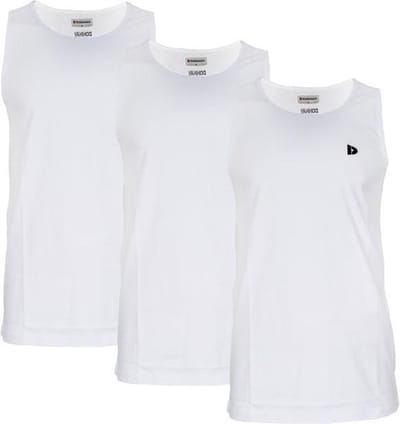 3-Pack Donnay - Muscle shirt (James) - Tanktop - Heren - White (001) - maat XL