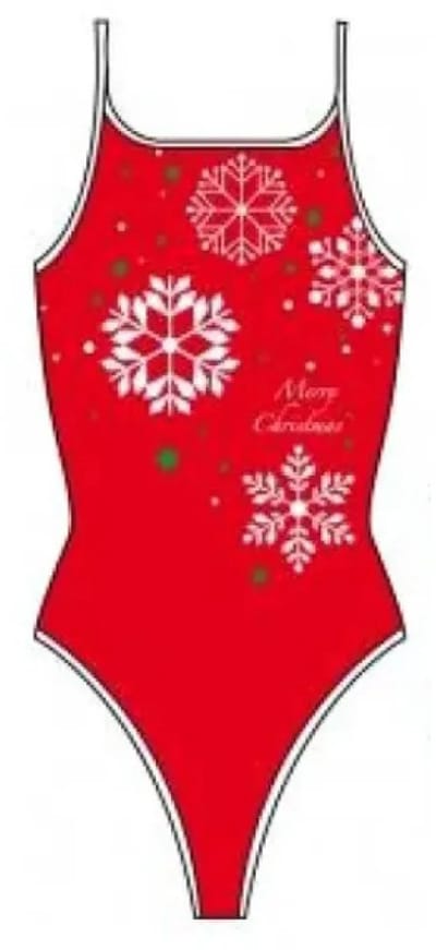 Turbo Snow Christmas Zwemkleding Rood S Vrouw