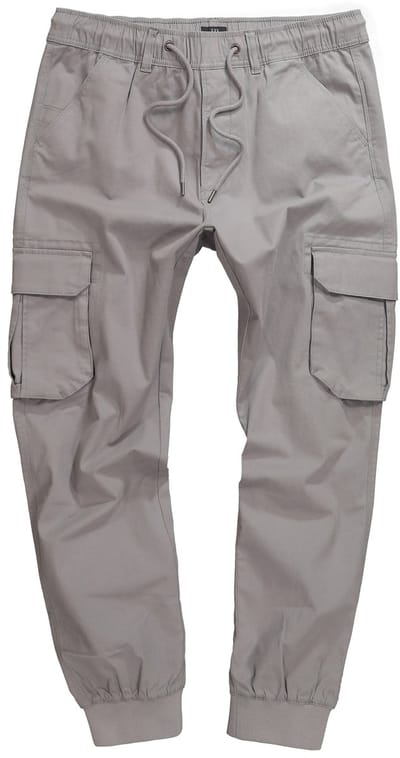 JP 1880 - Heren - Cargobroek FLEXNAMIC® veel zakken Moder-Fit - Grijs - Maat 3XL