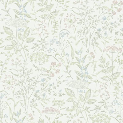 Boråstapeter Vliesbehang 38734 - Borosan Hem - Botanisch Wit - 53cm x 11.20m