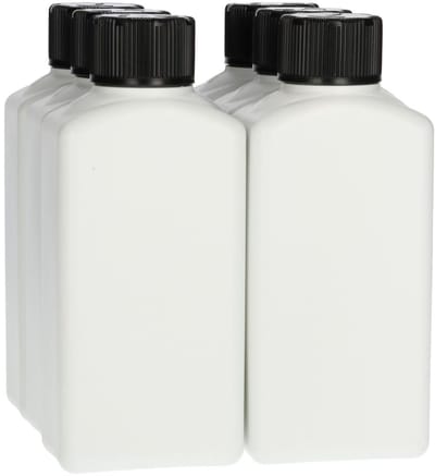 Dailygoods- Plastic Fles 250 ml Kindveiligedop - Gerecycled HDPE Kunststof - Onbreekbaar - Hervulbaar - BPA vrij - 6 Stuks - Flesje