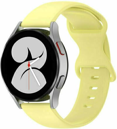 By Qubix - 22mm - Solid color sportband - Geel - geschikt voor Huawei Watch 3 / 4 / 5 (pro) - 46mm & geschikt voor Huawei Watch GT / GT 2 / GT 3 (pro) / GT 4 (pro) / GT 5 (pro) / GT 6 (pro) 46mm / Ultimate / Ultimate 2