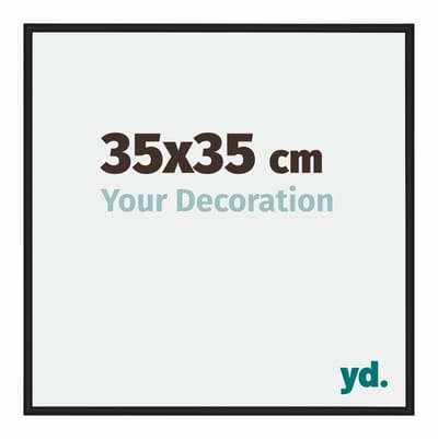 Your Decoration - Fotolijst 35x35 cm - Aluminium - Zwart Hoogglans - Miami
