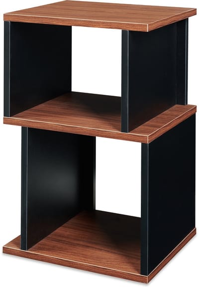 Bijzettafel Trond 50x33x29 cm zwart en walnootlkleurig [en.casa]