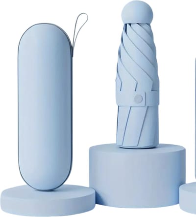 Bovista Moderne Stormparaplu - Opvouwbaar - Windproof Paraplu - Stormproef - Automatisch Uitklapbaar - Umbrella - Mini - Lichtblauw