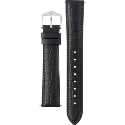 Hirsh Horlogeband -  Aristocrat Zwart - Leer - 18mm