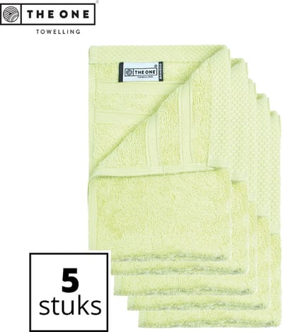 The One Towelling Bamboe Gastendoeken - 30 x 50 cm - 5 Stuks - Voordeelverpakking - Kleine Handdoeken - Bamboe/Katoen - Hypoallergeen - Olijfgroen