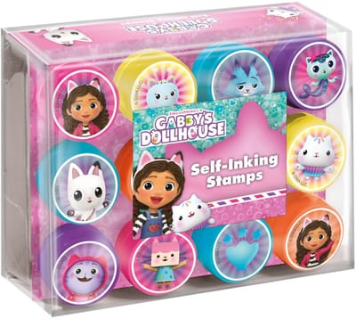 Gabby's Poppenhuis Totum 12 zelfinktende stempels | creatief speelgoed meisjes vanaf 3 jaar stempelen knutselen - Gabby's Dollhouse cadeautip