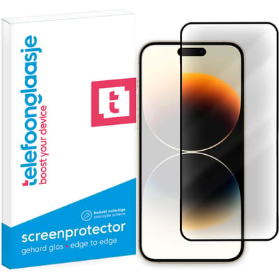 iPhone 15 Pro Max Anti Glare screenprotector gehard glas Edge to Edge