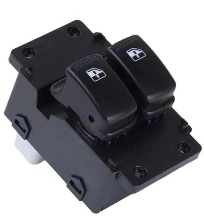 Elektrische Raamschakelaar - Raambediening Knop - Auto Interieur - Linksgestuurd Model - Standaard Afmeting - Zwart