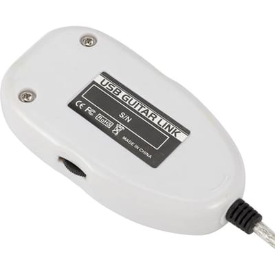 Gitaar naar USB Interface Link Kabel Adapter Audio Connector Recorder voor PC/Computer wit