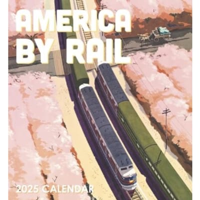 America By Rail 2025 Wall Calendar - Pomegranate