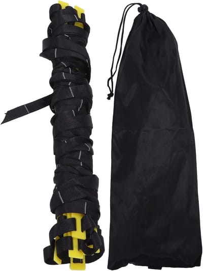 Trainingsladder - Agile ladder sport - Voetbal training - Verstelbare sporten - 6 meter lengte - Geel zwart