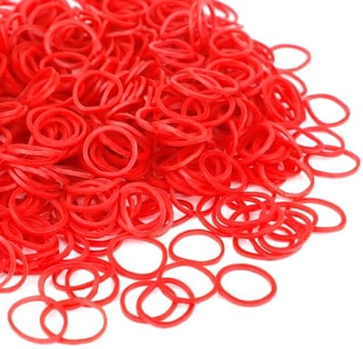 Elastische Rode Rubberen Ringen - 1000 Stuks van 20 mm voor Huishouden en Kantoor