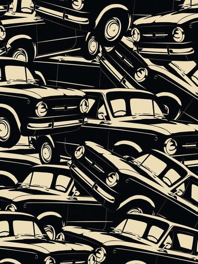 Fotobehang Cars Vintage | XXL - 206cm x 275cm | 130g/m2 Vlies