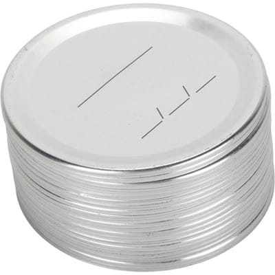 22 pièces Couvercles Mason Jar Réutilisables en Métal Type Divisé Bouche Régulière Couvercles de Conserve pour Cornichons Confitures 3,4 Pouces