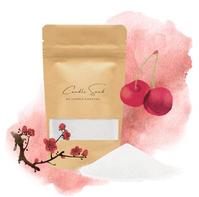 Candle Cocktail® 1 KG Geurend Kaarsenzand | Warm Cherry | Incl. 15 Lontjes