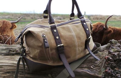 Cowgirl duffle wax-canvas bag '' retro tas''- schoudertas- damestas- canvas tas- trendy tas- Super kwaliteit