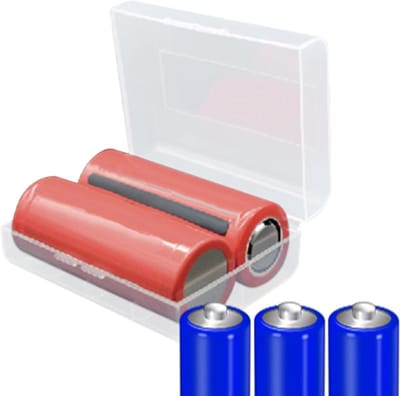 Batterij Opbergkoffer - Batterijhouder Doos - Batterijen Opbergen - Strakke Afdichting - Compact Formaat - Transparant